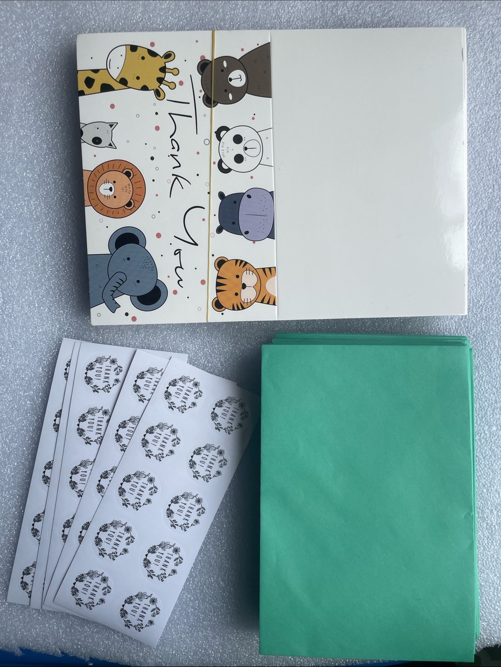 Baby shower / animal thank you card set